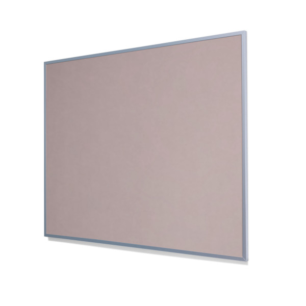 2187 Brown Rice Colored Cork Forbo Bulletin Board with Narrow Light Aluminum Frame